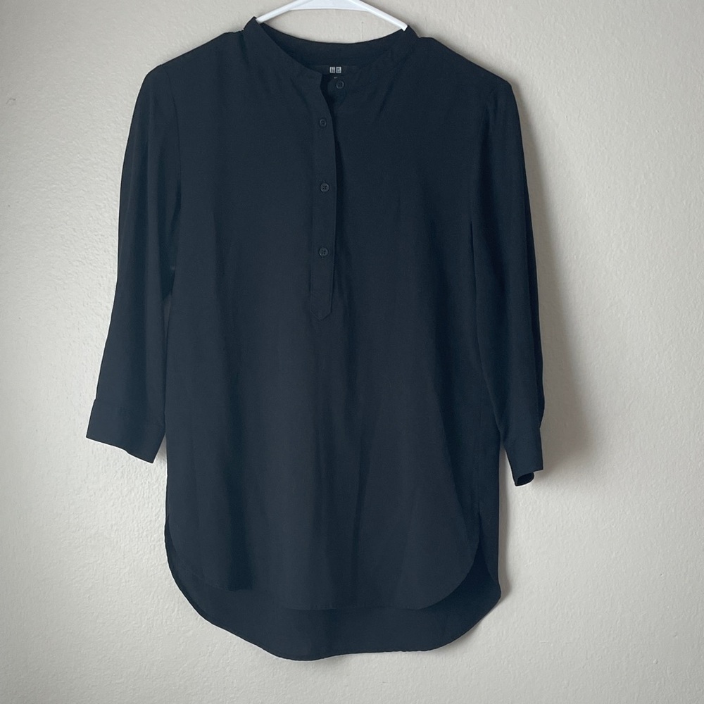 Uniqlo Casual Shirt Tunic Henley Buttons